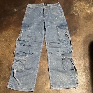 From Rodeo Quincy Blue Cargo Pants